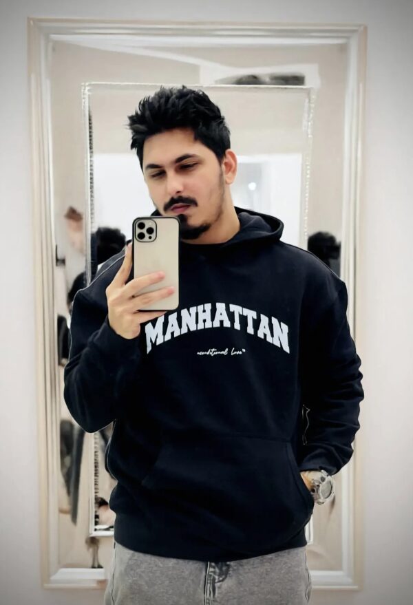 Manhatten Black Drop Hoodie