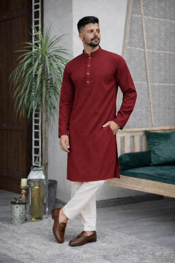 Maroon Panjabi