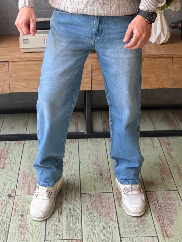 Sky Blue Straight Fit Jeans