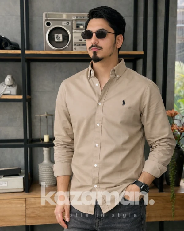 Beige Oxford Shirt