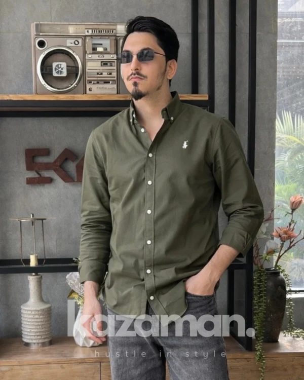 Olive Oxford Shirt