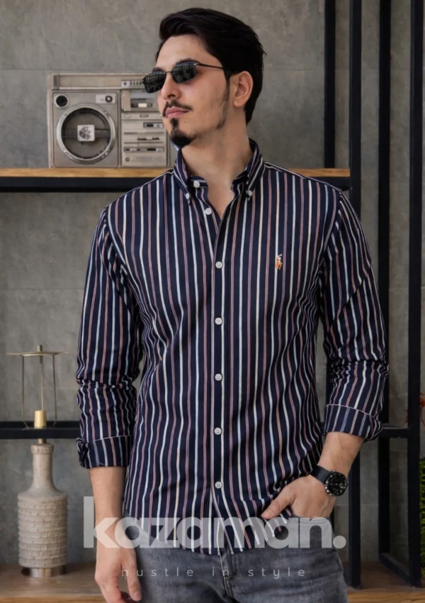 Retro Striped Old Money Shirt